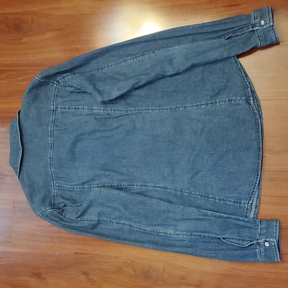 H&M Denim Button Down Blue Size 4-6 - Picture 4 of 6